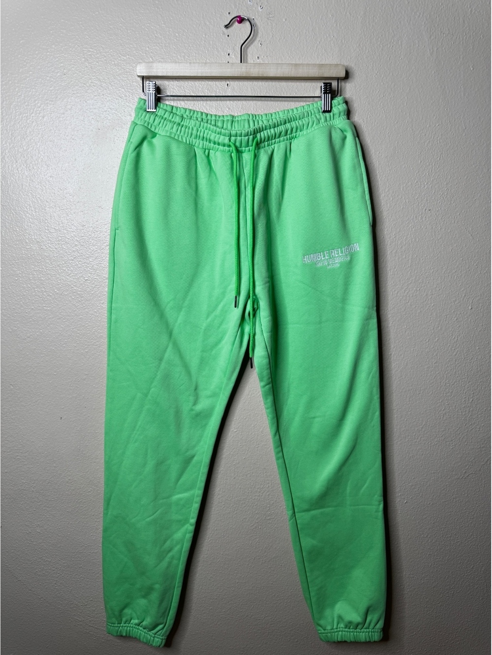 Humble Religion M Green Sweatpants Crew Members Embroidered Logo New [COPY]
